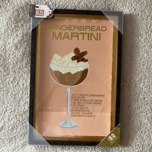 Gingerbread Martini Wall Art